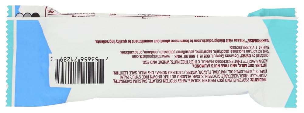 Think Thin Cupcake Batter Protein and Fiber Bar, 1.41 Ounce - 120 per case.