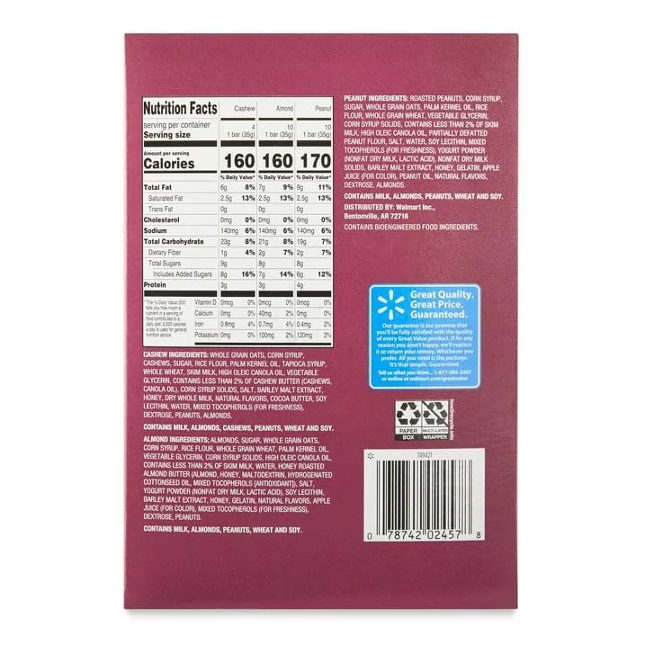 Sweet & Salty Chewy Granola Bars Variety Pack 48 Count