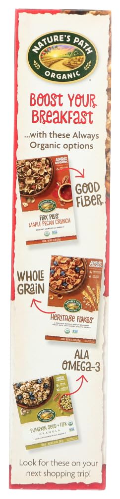 Nature's Path Organic Cereal, Flax Plus, Red Berry Crunch,10.6 oz, (pack of 3)