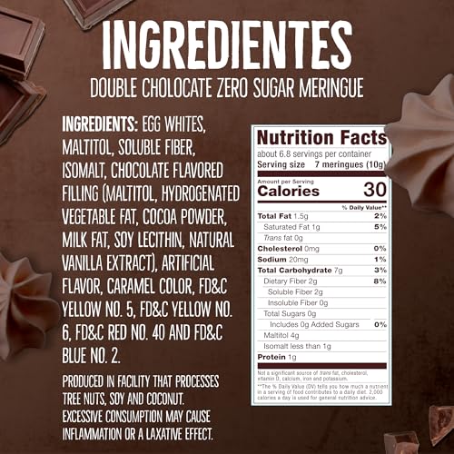 Don't Worry Meringue Cookies, Hazelnut, Cookies & Cream, Chocolate, Caramel