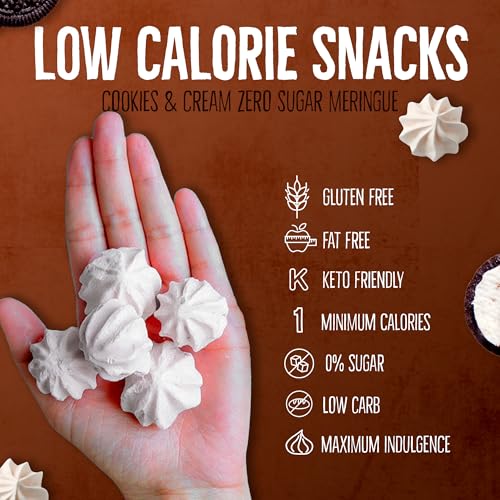 Don't Worry Meringue Cookies, Hazelnut, Cookies & Cream, Chocolate, Caramel