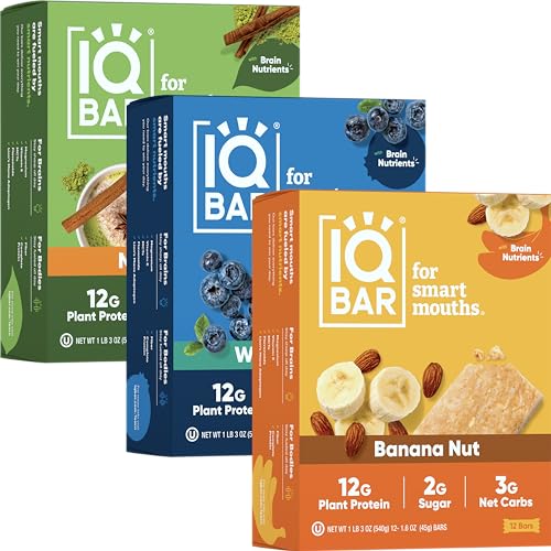 Plant Protein Bars Variety Pack Keto Vegan 12 Count