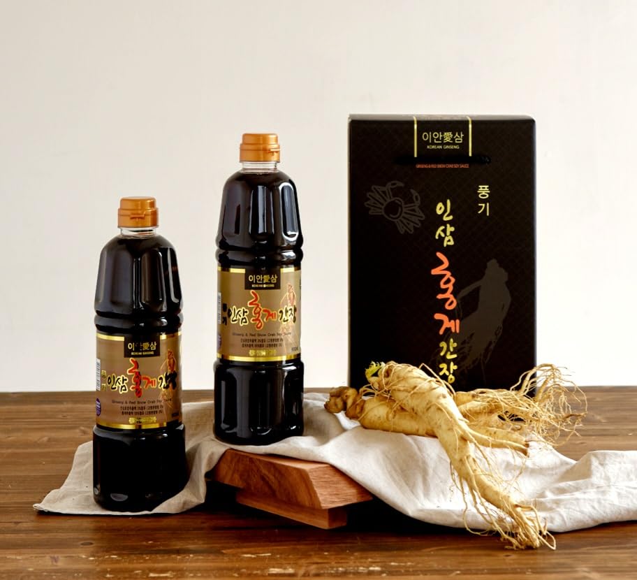 Korean Red Crab Soy Sauce Non GMO Vegan 30.43 fl oz Pack of 2