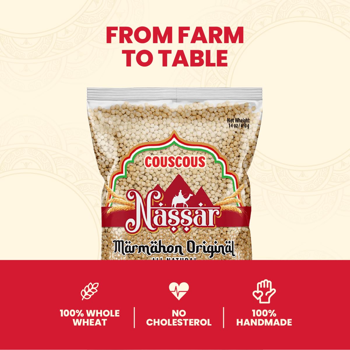 De Mi Pais Couscous Marmahon Original Nassar | 14 oz each | 16-Pack