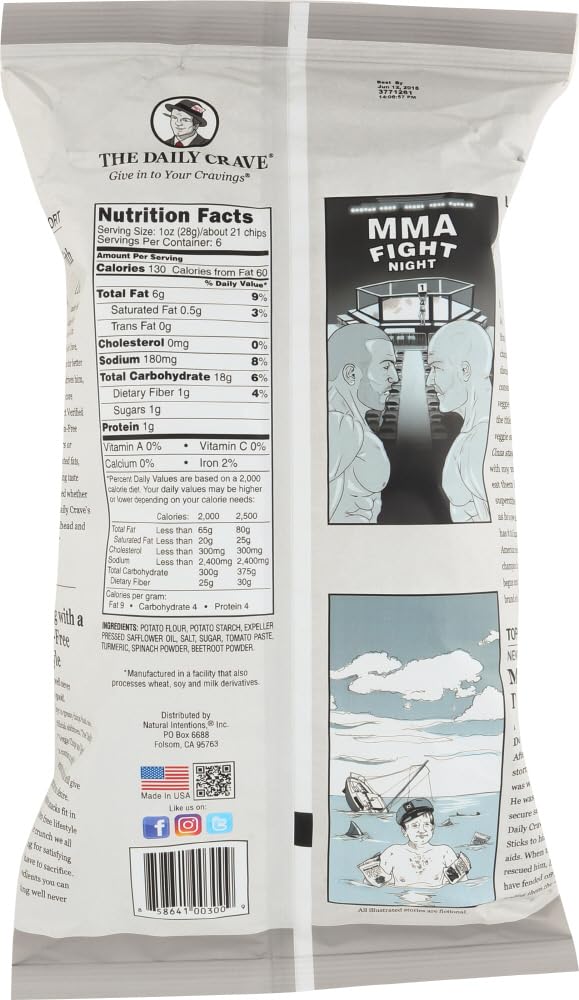 The Daily Crave Veggie Chips 18x 6 Oz