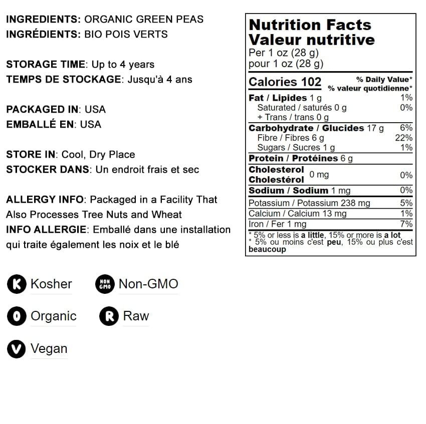 Organic Green Split Peas