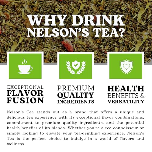 Nelson's Tea Strawberry Orange Peach Rooibos Fruit Herbal Loose Leaf Tea