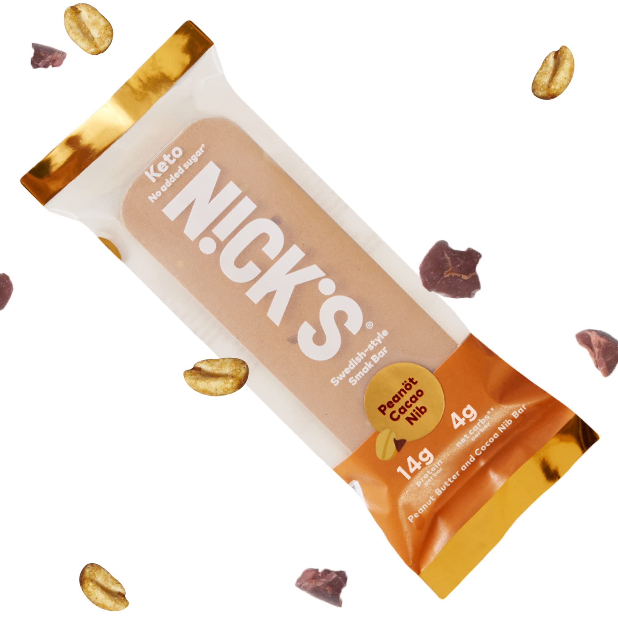 Peanut Cacao Nib Protein Bar No Added Sugar 8 Count