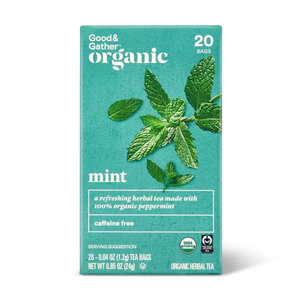 Organic Peppermint Herbal Tea 20 Count