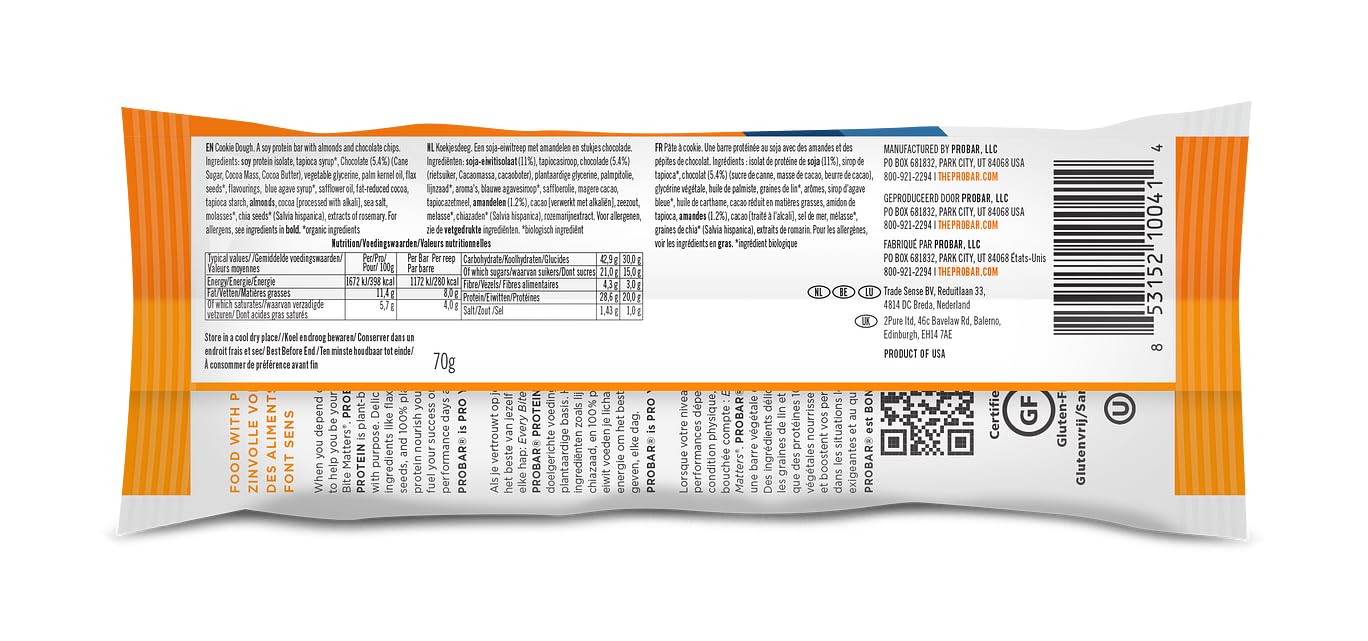 Probar Base Peanut Butter Chocolate Protein Bar, 2.1 Ounce - 144 per case