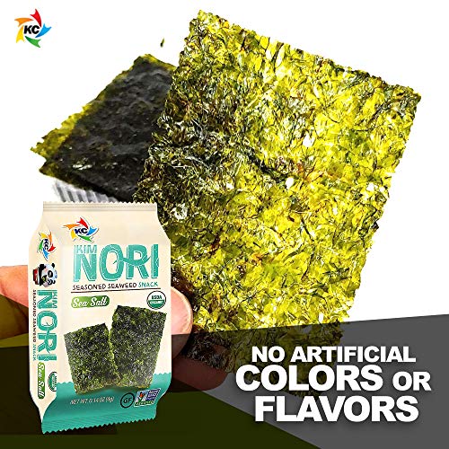 Organic Seasoned Seaweed Snack Sheets Roasted Crispy 4g 24 Pack