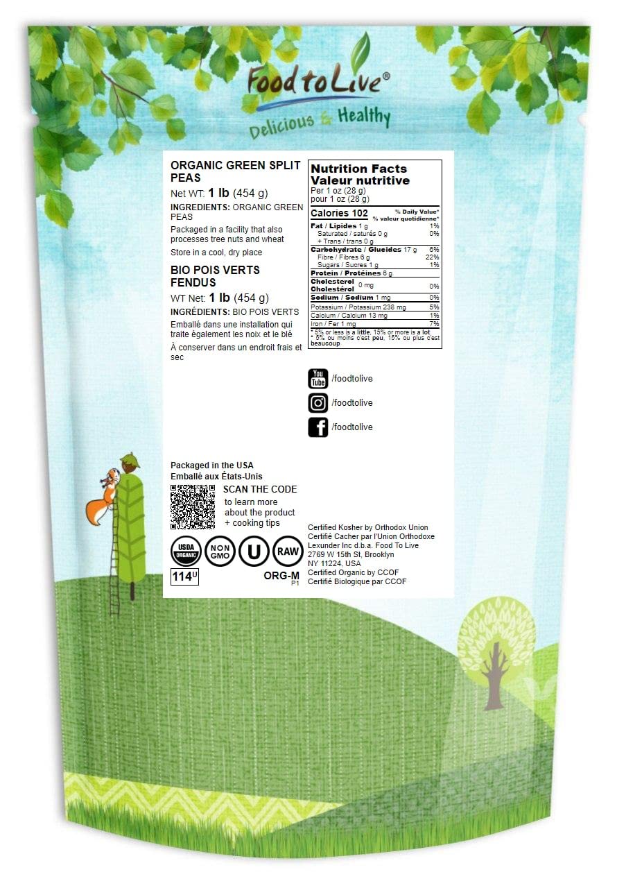Organic Green Split Peas