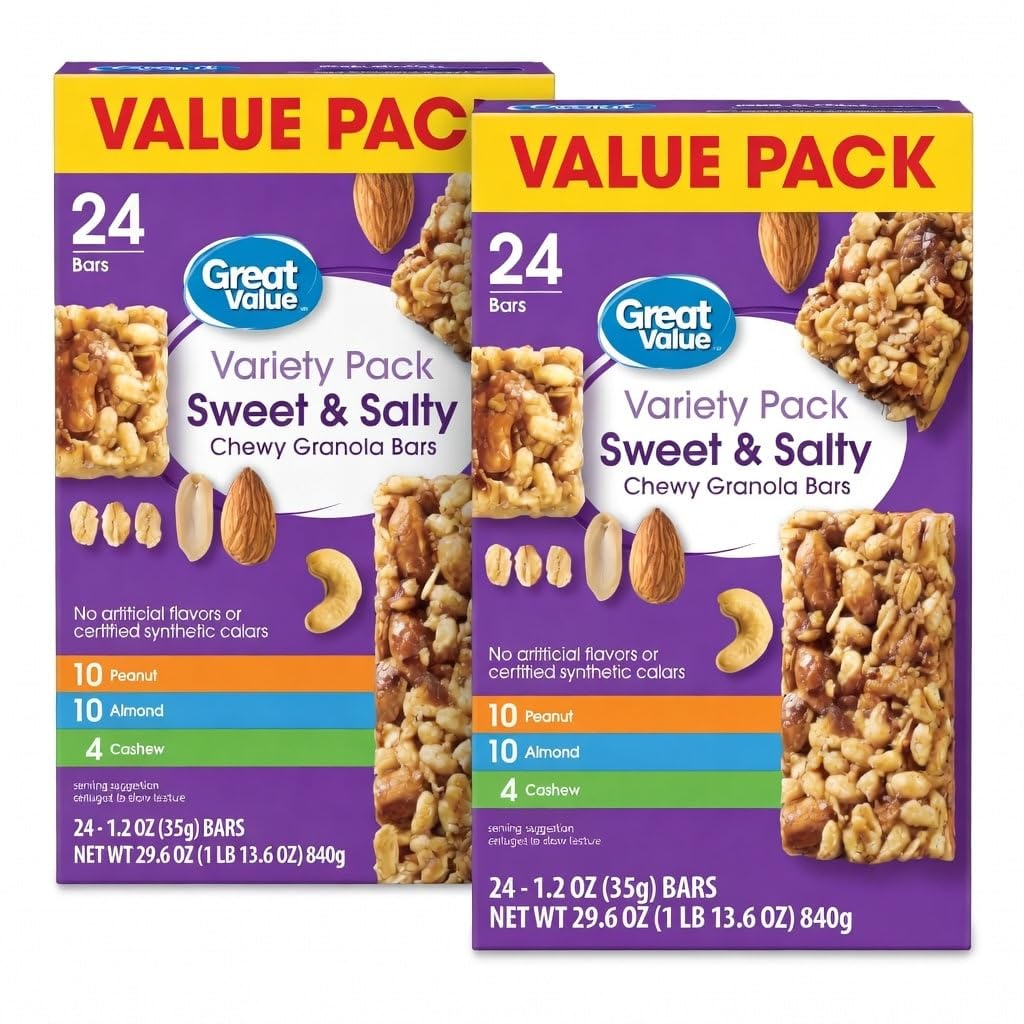 Sweet & Salty Chewy Granola Bars Variety Pack 48 Count