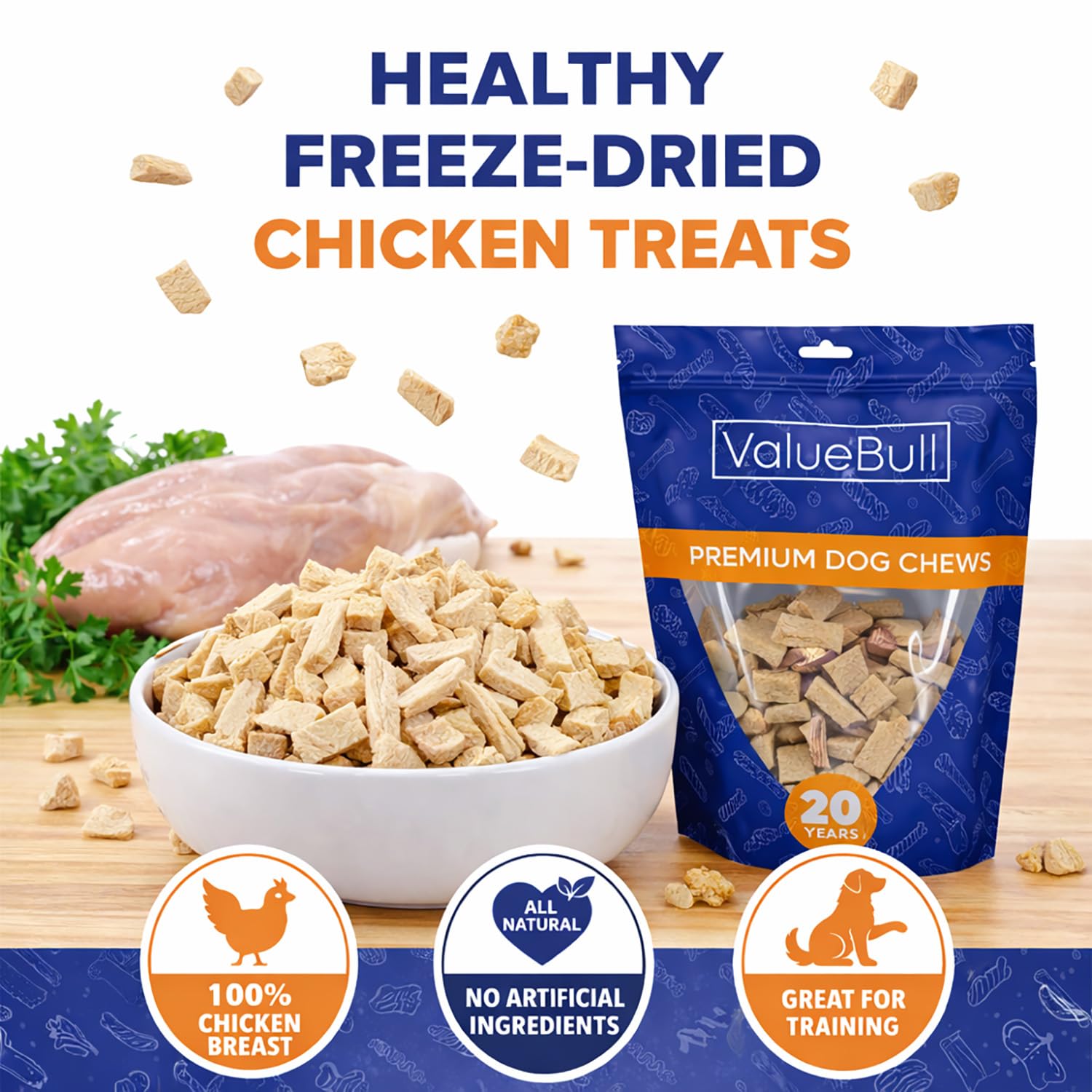 ValueBull USA Freeze Dried Chicken Breast