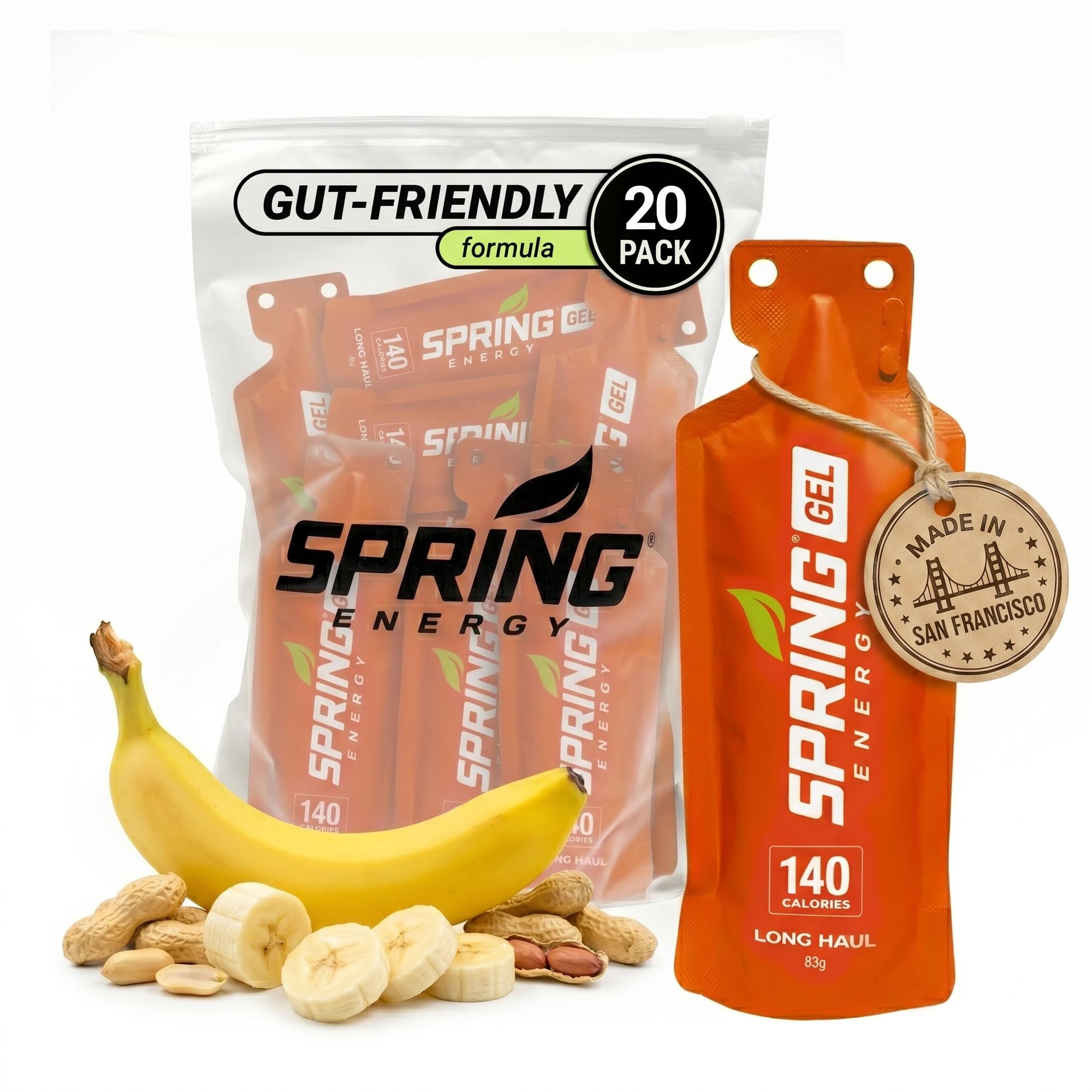 Real Food Energy Gel Vegan GI Friendly Multiple Flavors Pack Sizes