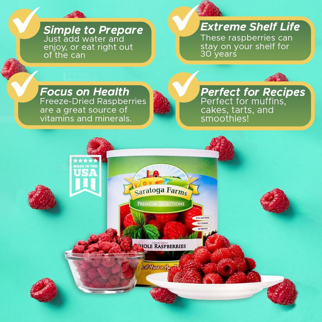 Freeze Dried Raspberries #10 Can Long Shelf Life