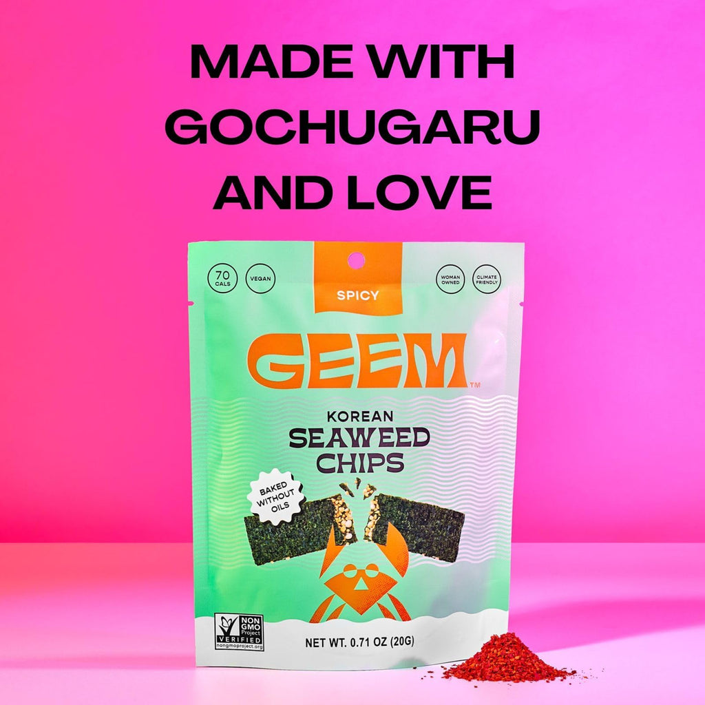 Korean Seaweed Chips with Rice Crisps & Sesame Vegan Non GMO
