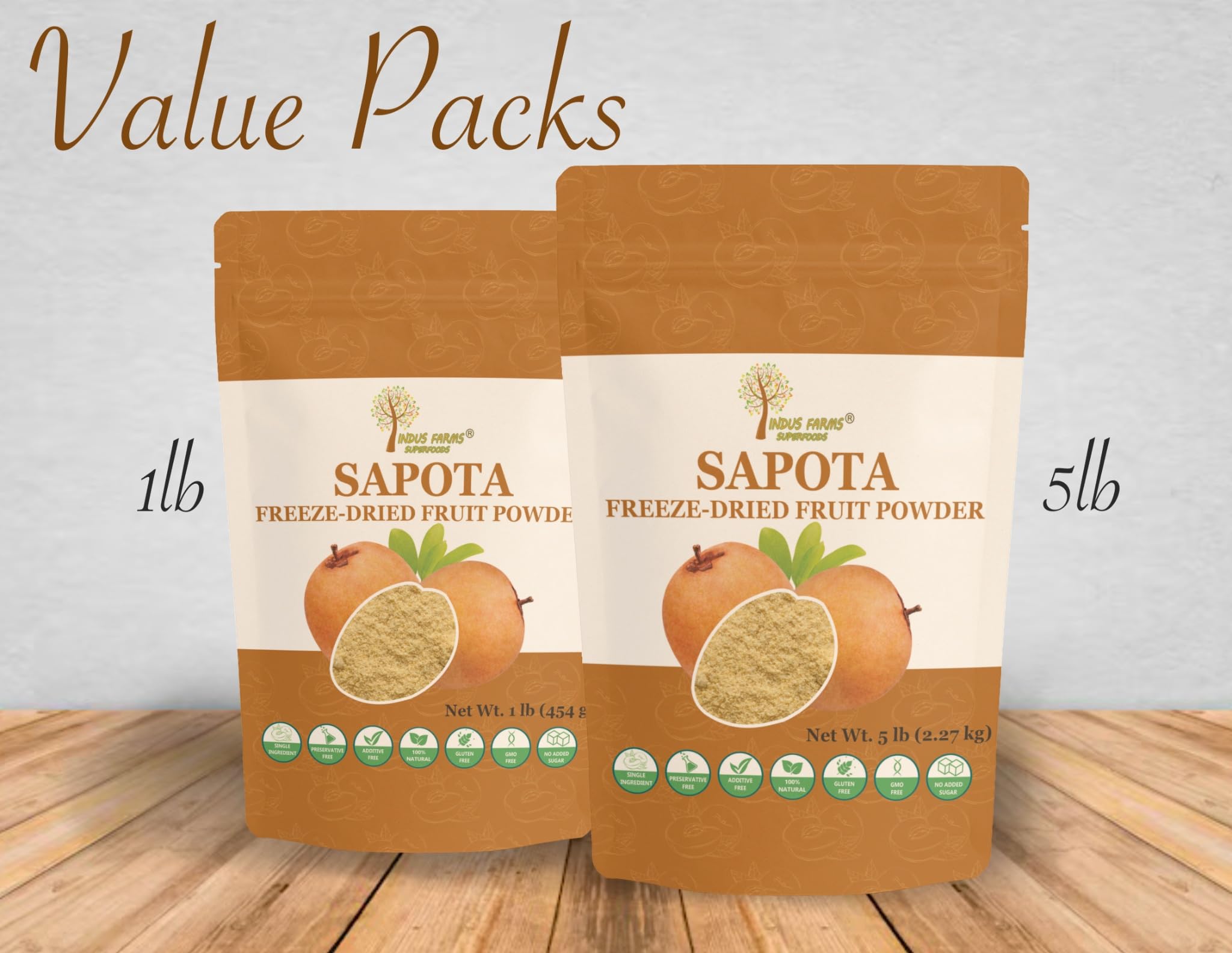 Freeze Dried Sapota Fruit Powder Natural No Sugar Added 5 lb
