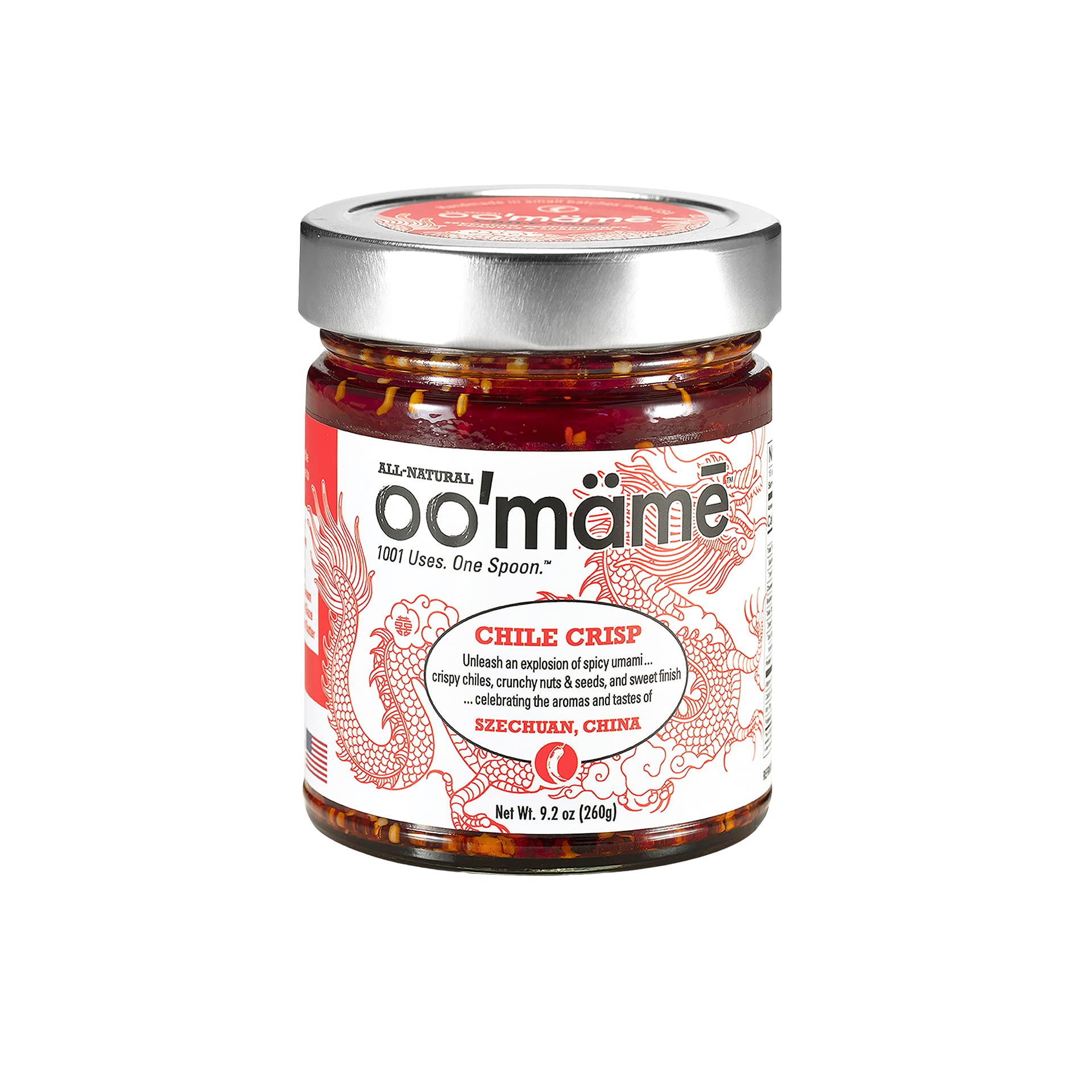 OO'mämē Chile Crisp - Vegan, Gluten-Free, Keto - Made in the USA Condiment