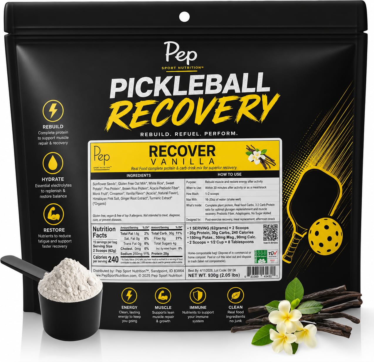 Organic Electrolyte Drink Powder for Running Cycling & Training
