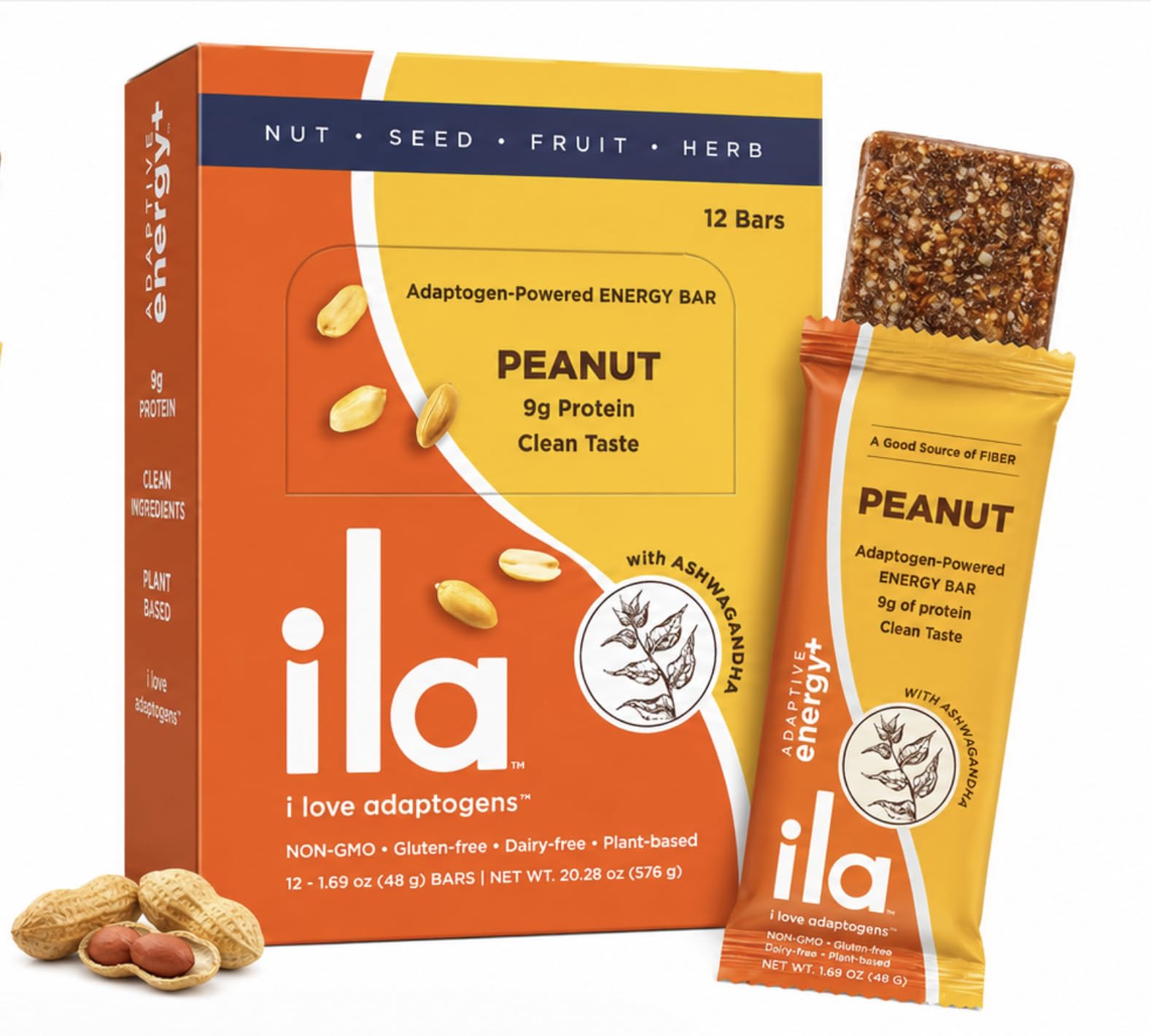 Peanut Chocolate Plant Protein Bar Organic Vegan Gluten Free 9g Protein