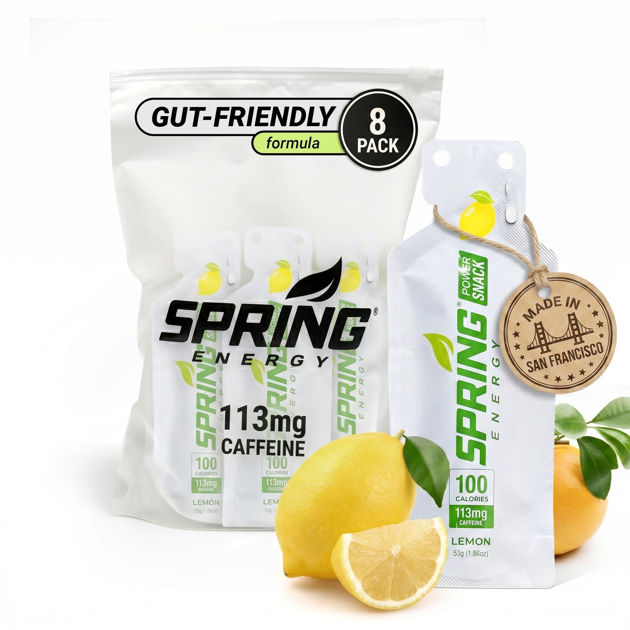 Real Food Energy Gel Vegan GI Friendly Multiple Flavors Pack Sizes