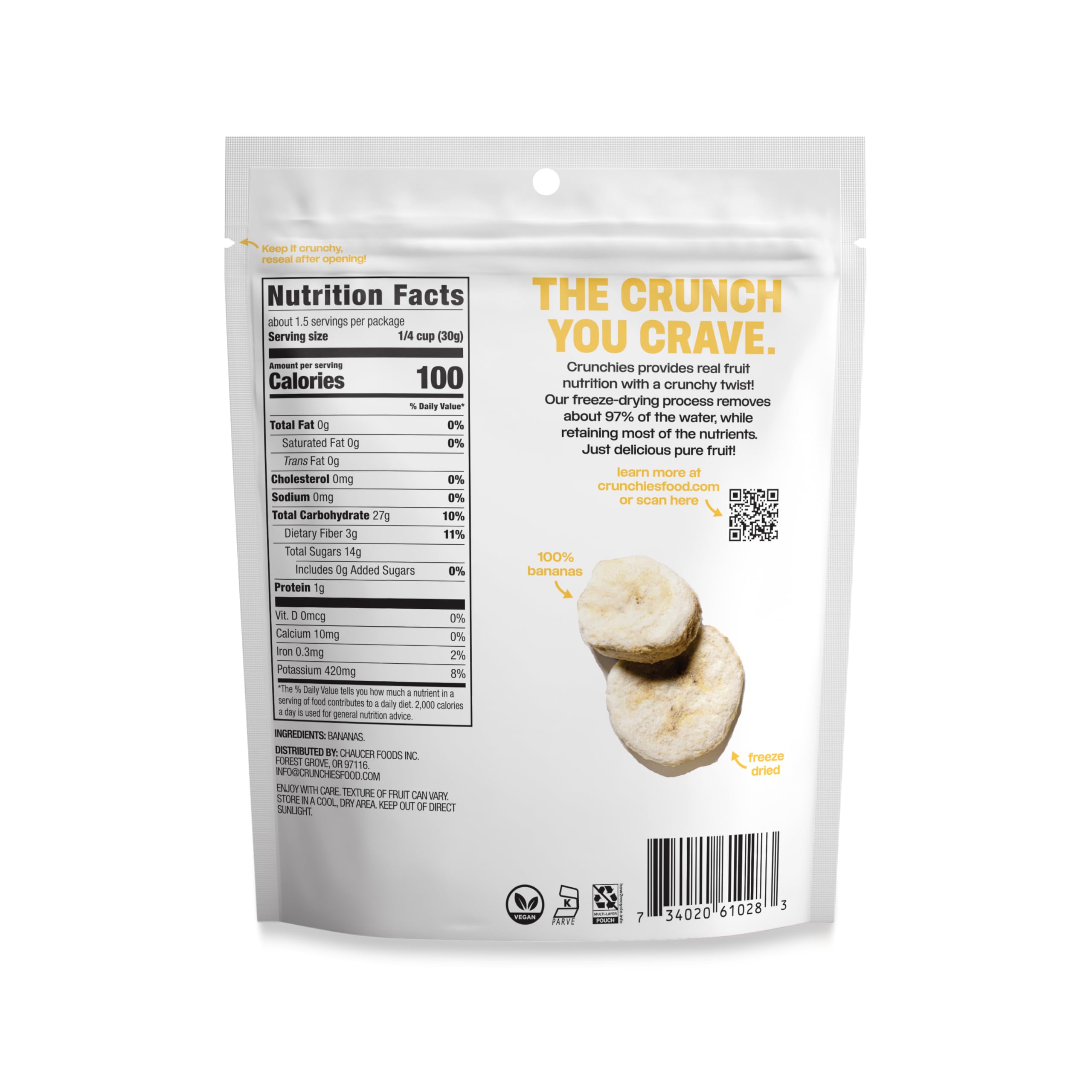 Freeze Dried Fruit Snack Packs All Natural Non GMO Pack of 6
