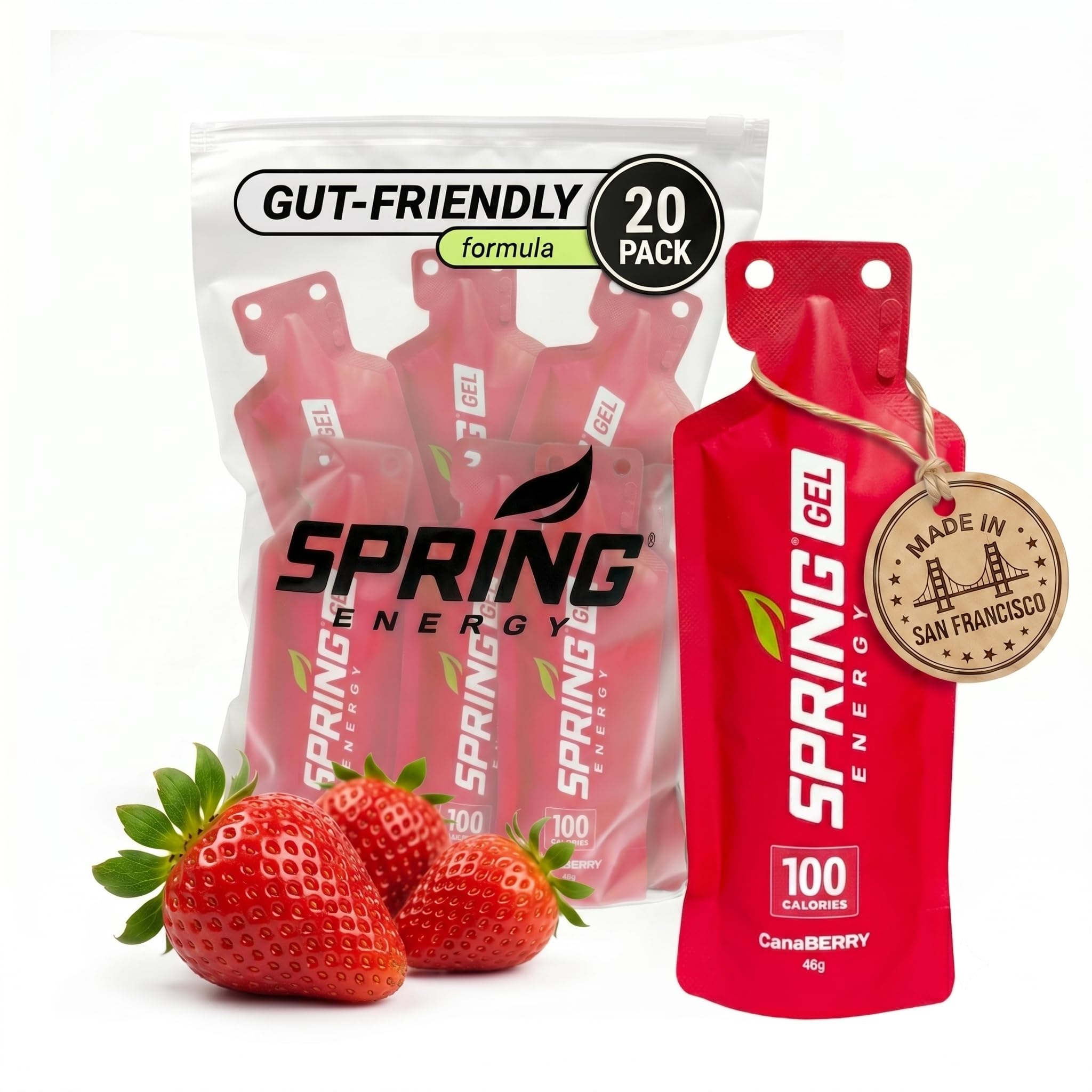 Real Food Energy Gel Vegan GI Friendly Multiple Flavors Pack Sizes