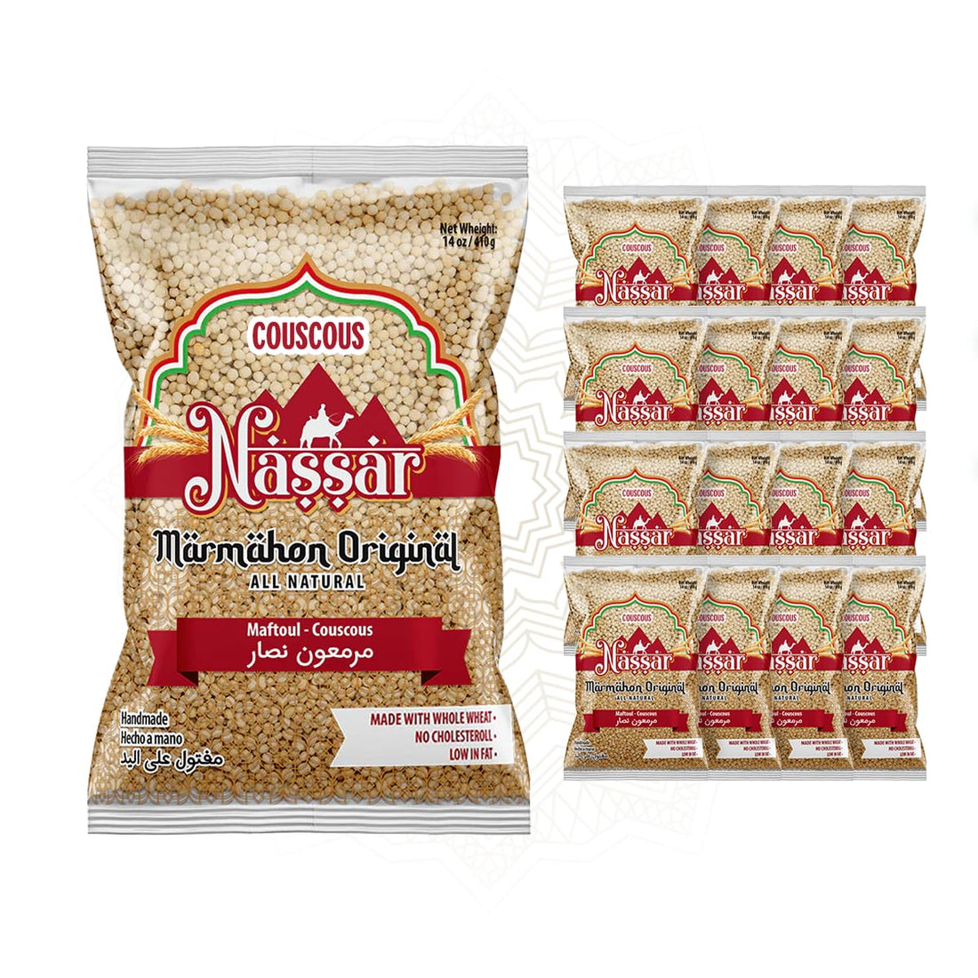 De Mi Pais Couscous Marmahon Original Nassar | 14 oz each | 16-Pack