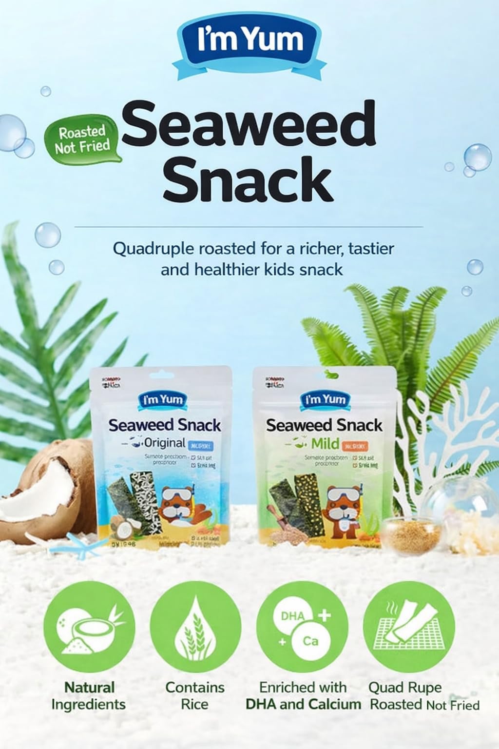 Premium Korean Seaweed Crisps with Sesame Roasted Crunchy Snack