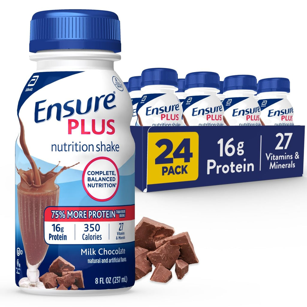 Ensure Plus Milk Chocolate Nutrition Shake, 24 Pack