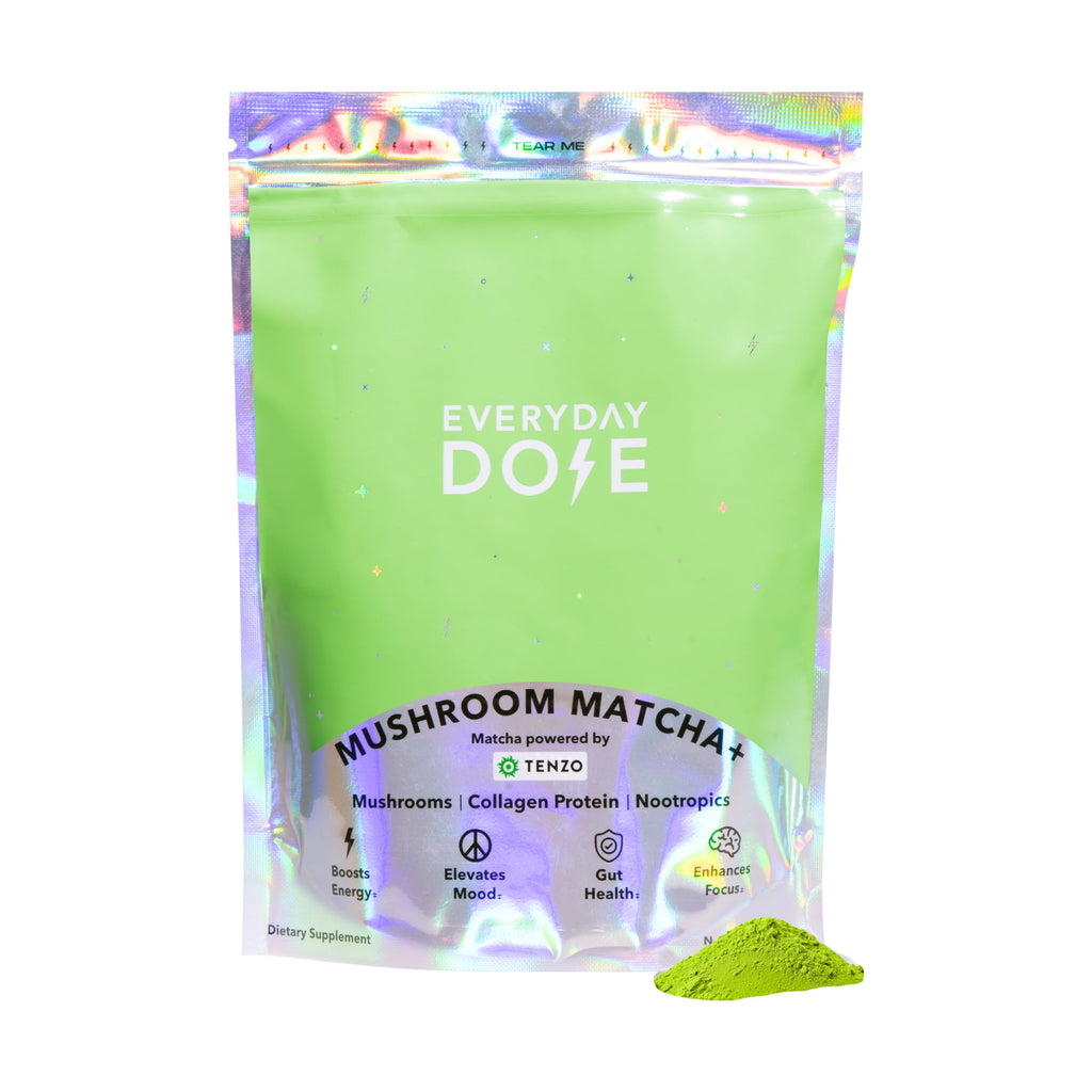 Ceremonial Grade Mushroom Matcha Powder with Collagen & L-Theanine 30 Servings