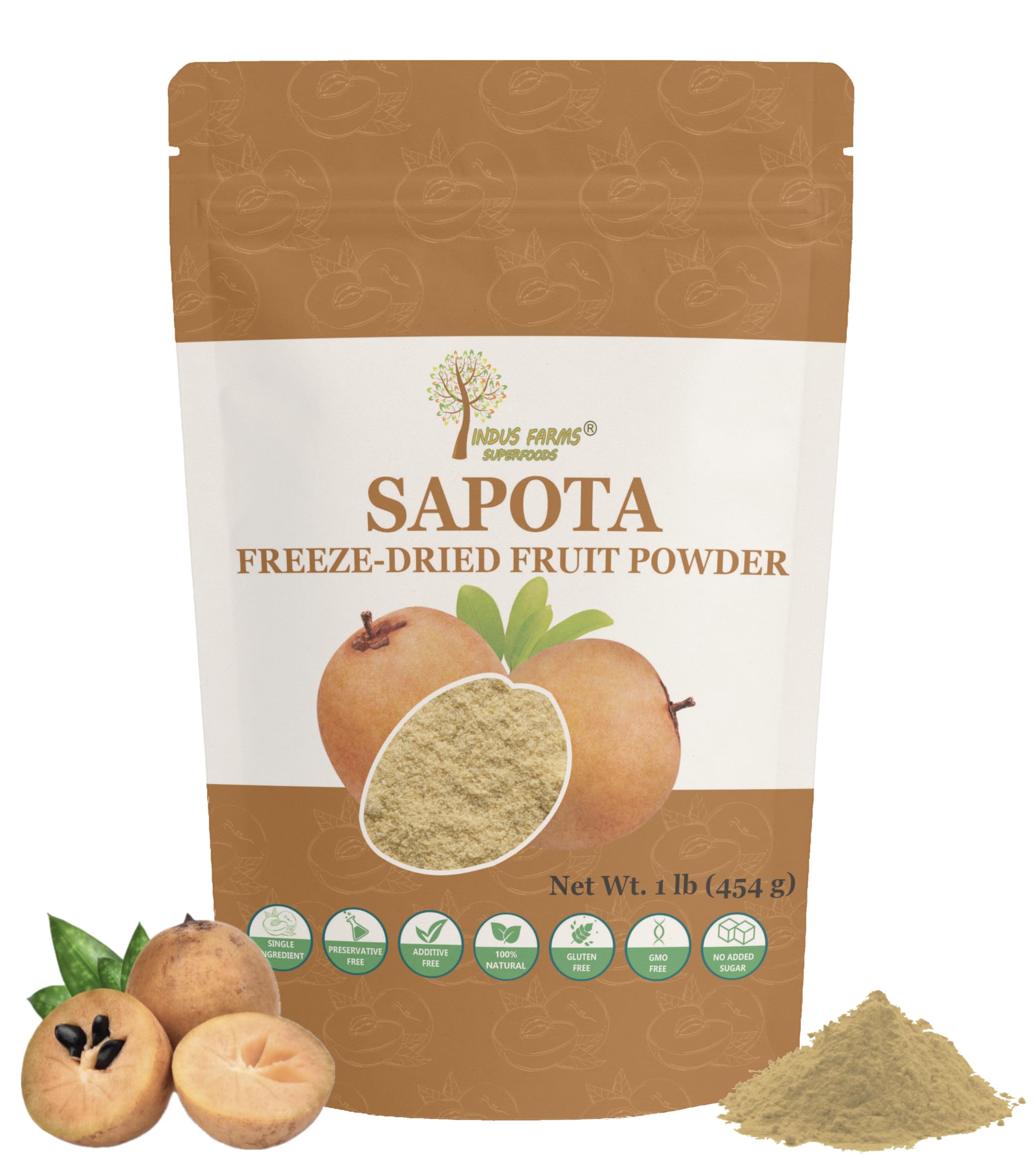Freeze Dried Sapota Fruit Powder Natural No Sugar Added 5 lb