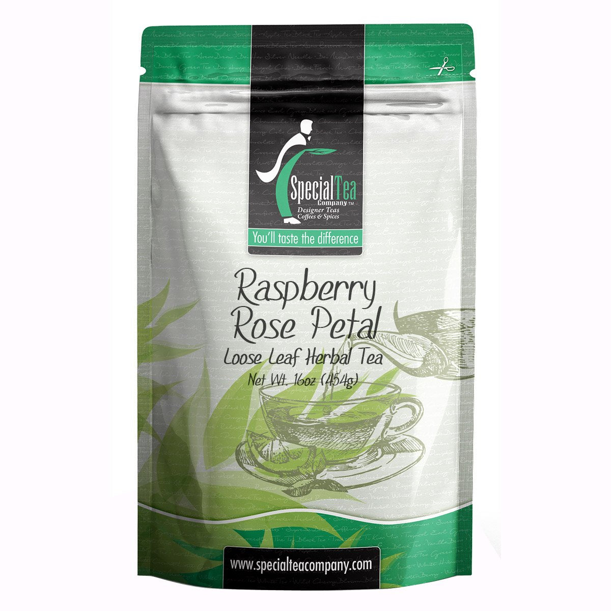 Special Tea Raspberry Rose Petal Herbal Tea, 16 Ounce
