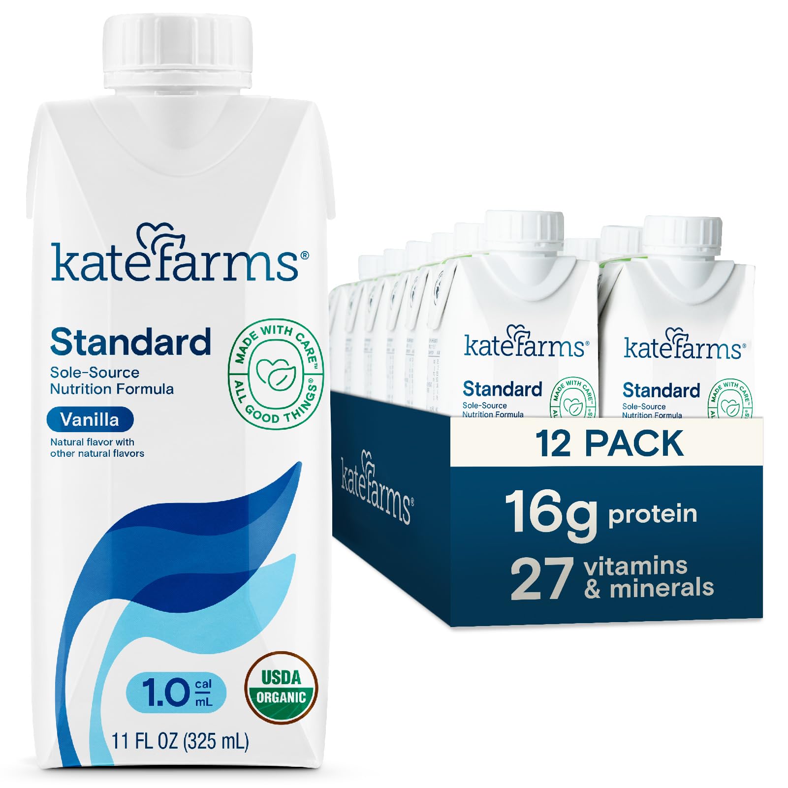 Organic Meal Replacement Nutrition Shake 16g Protein 11 oz 12 Pack