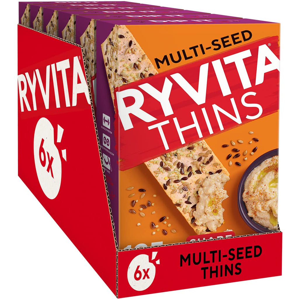 Ryvita Multi Seed Thins 125g - Pack of 6