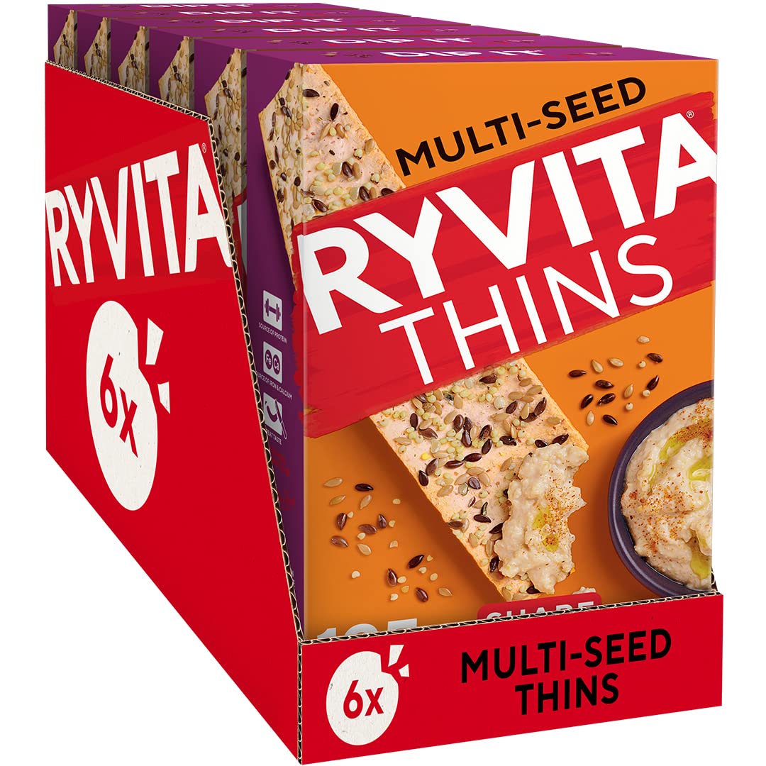 Ryvita Multi Seed Thins 125g - Pack of 6