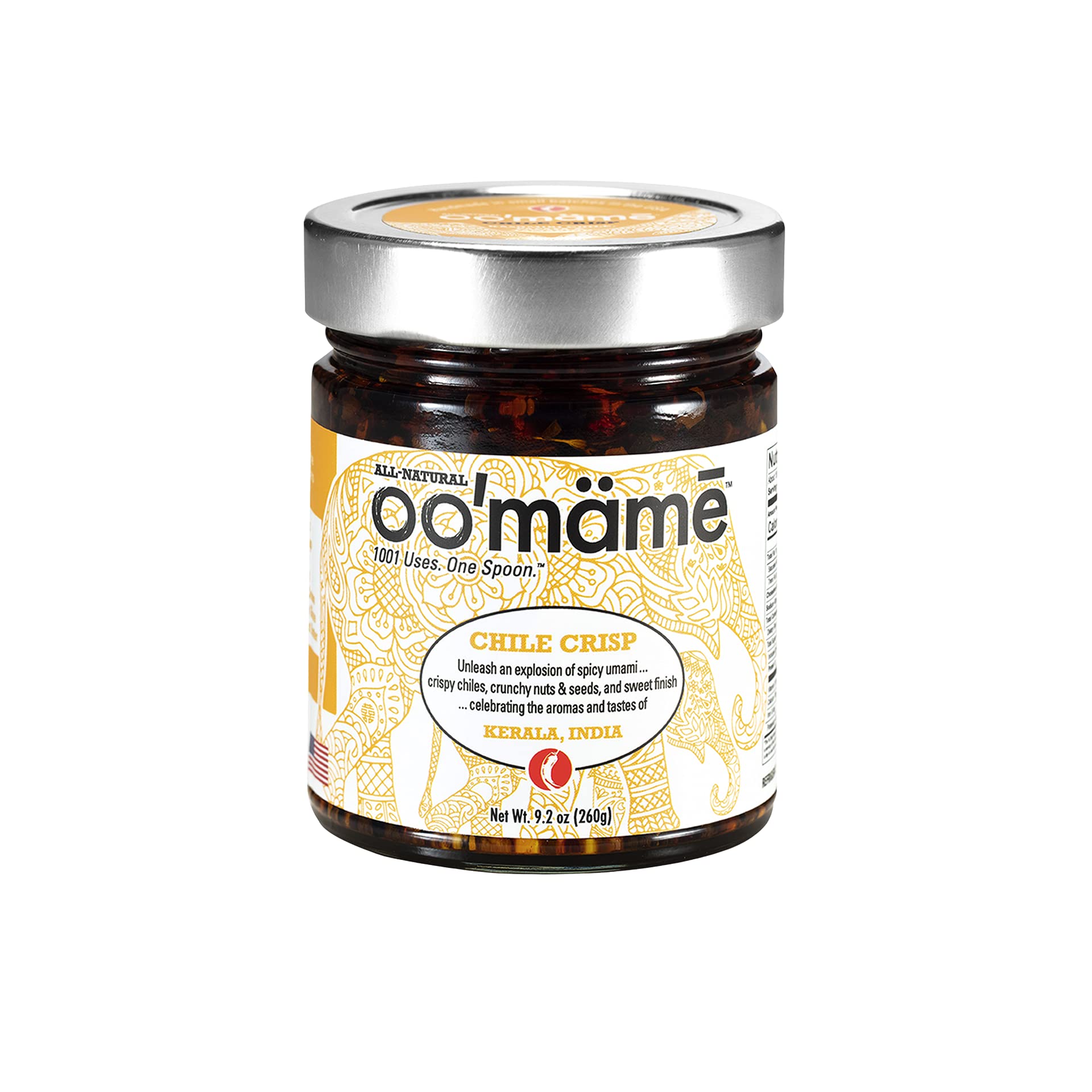 OO'mämē Chile Crisp - Vegan, Gluten-Free, Keto - Made in the USA Condiment