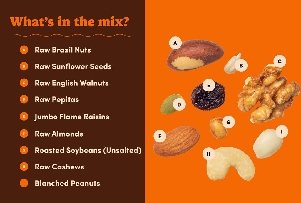 Healthy Trail Mix with Dried Fruit Mixed Nuts & Seeds Gluten Free 30 oz