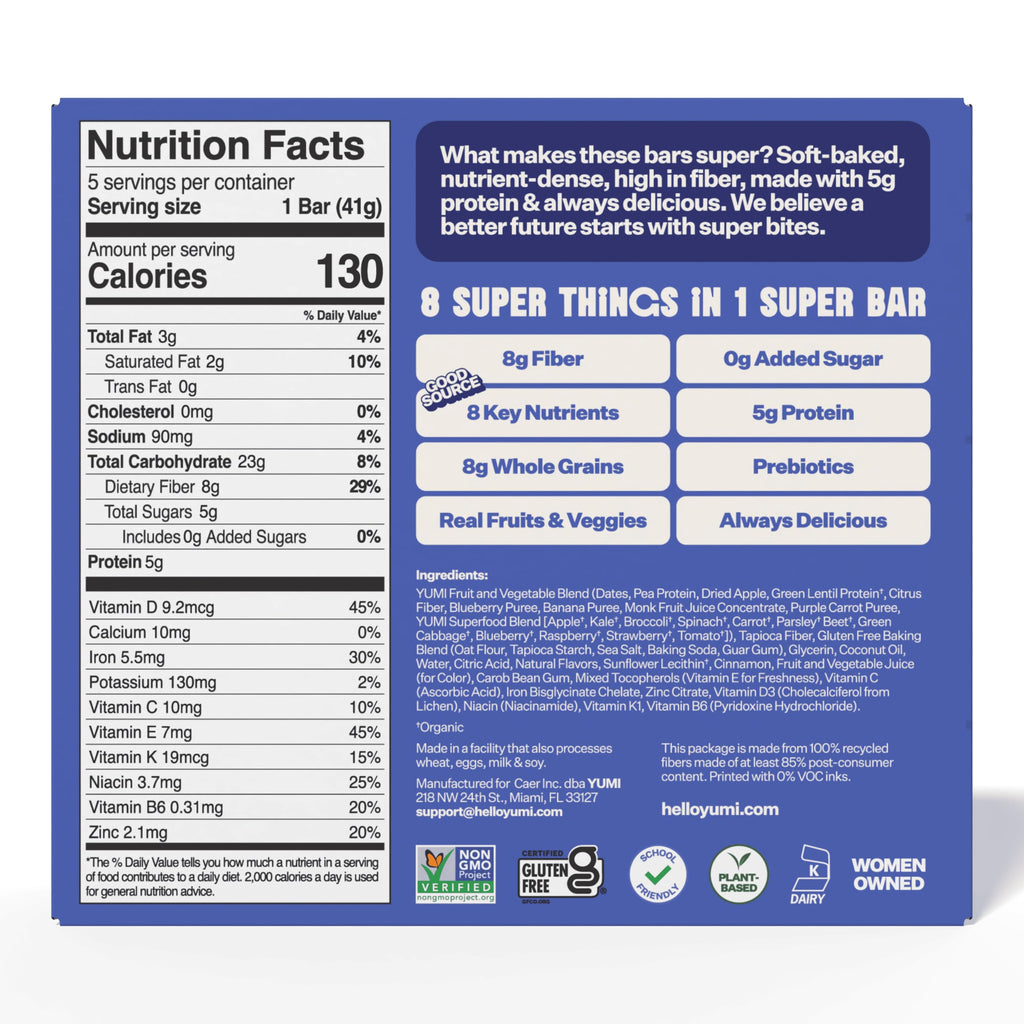 Organic Breakfast Super Bars Gluten Free No Added Sugar Kids Snack Bars