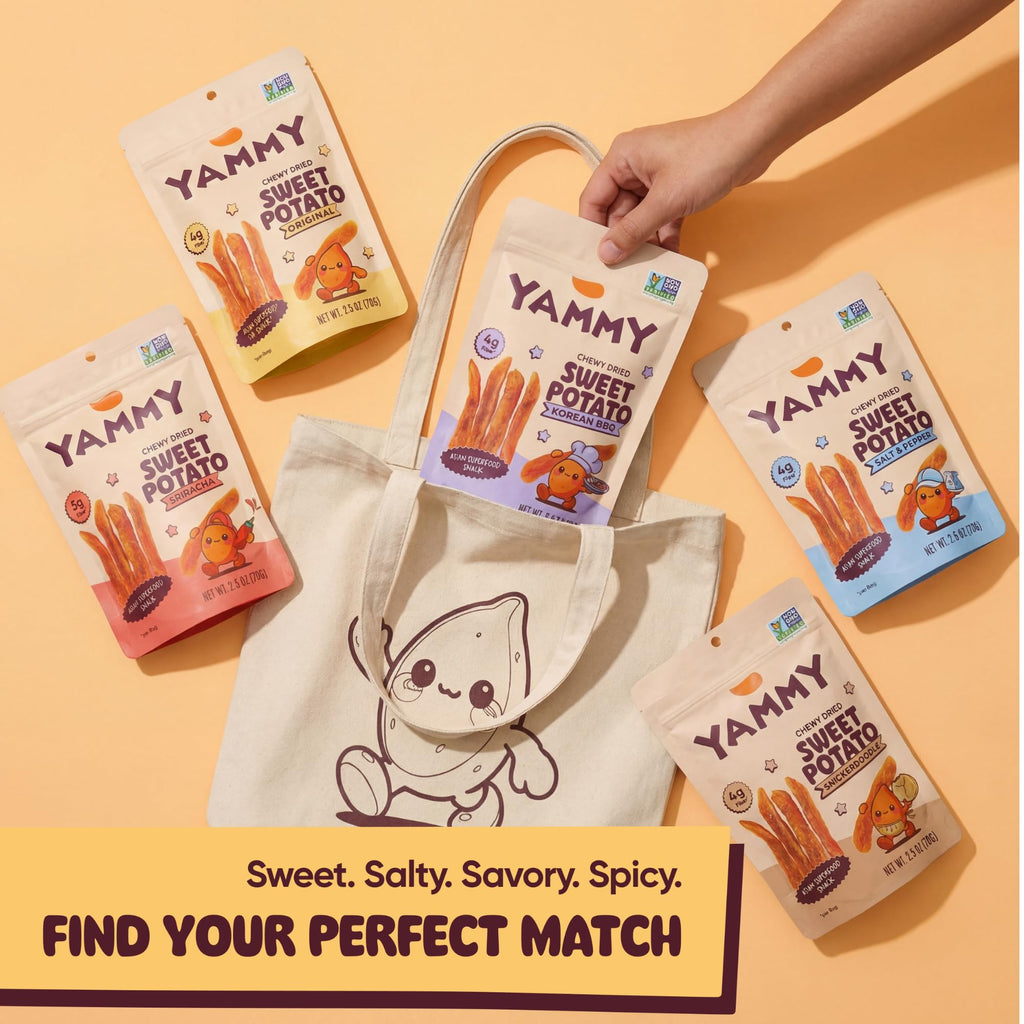Chewy Dried Sweet Potato Sticks Variety Pack Vegan Gluten Free 10 Pack