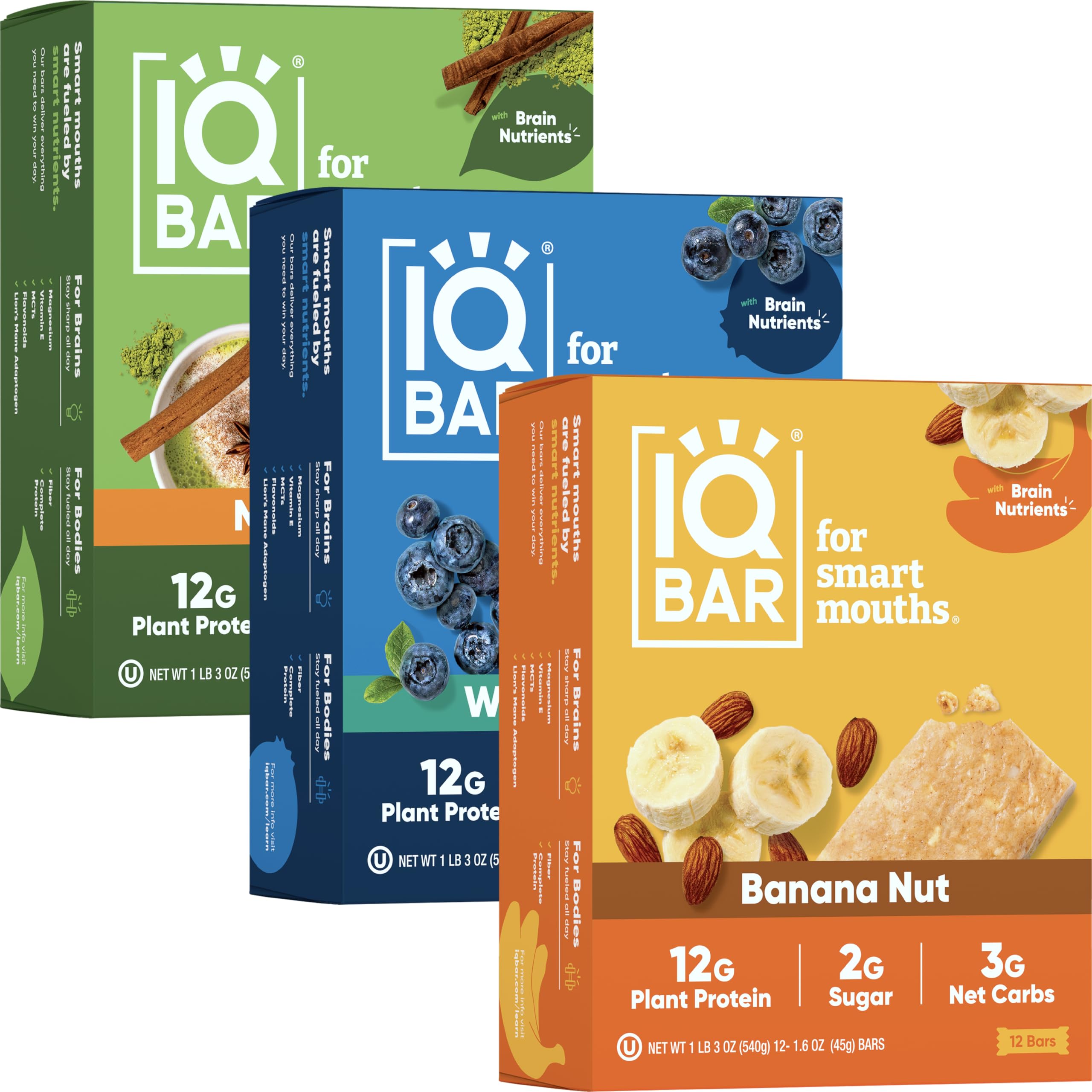 Plant Protein Bars Variety Pack Keto Vegan 12 Count
