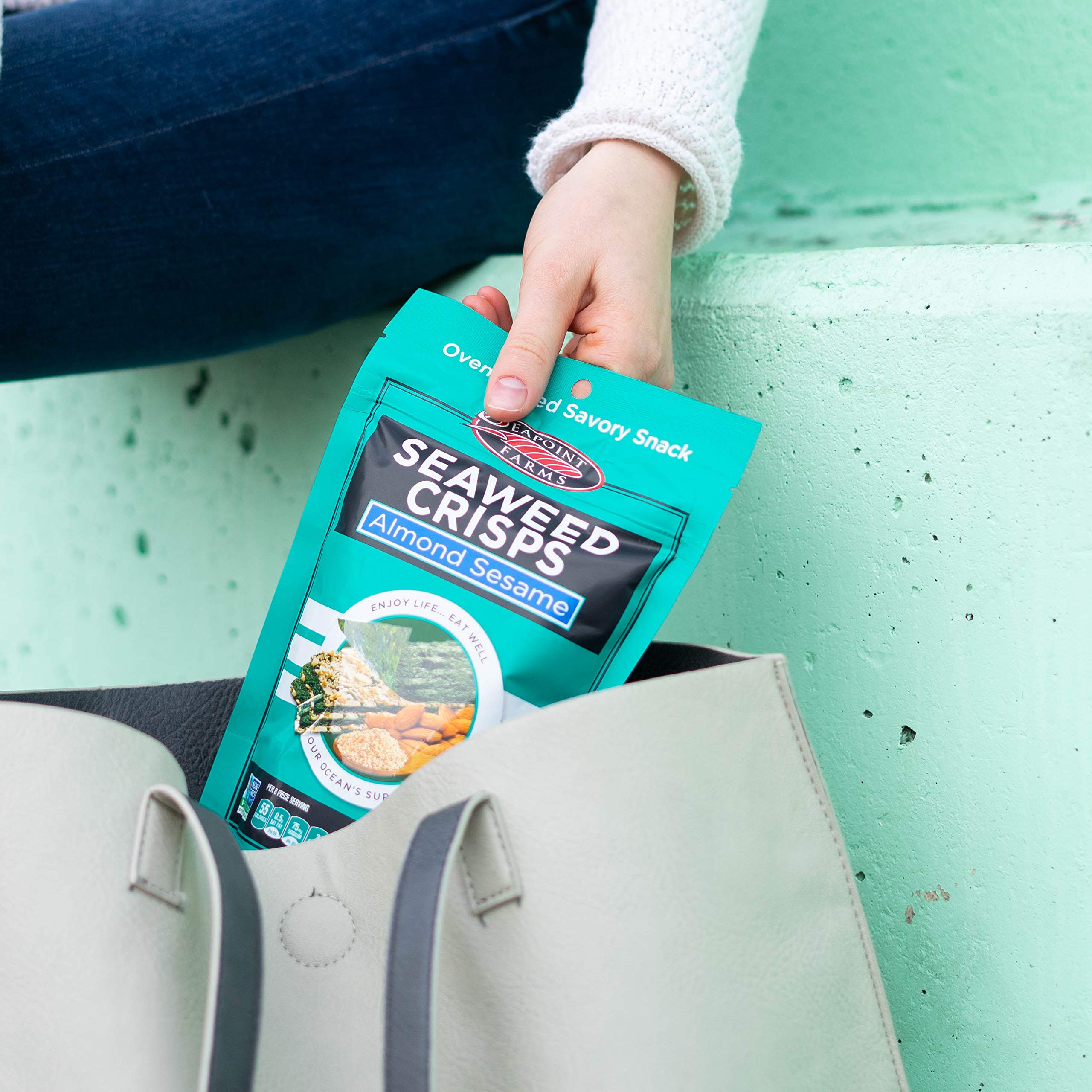 Almond Sesame Sea Salt Seaweed Crisps - Seapoint Farms