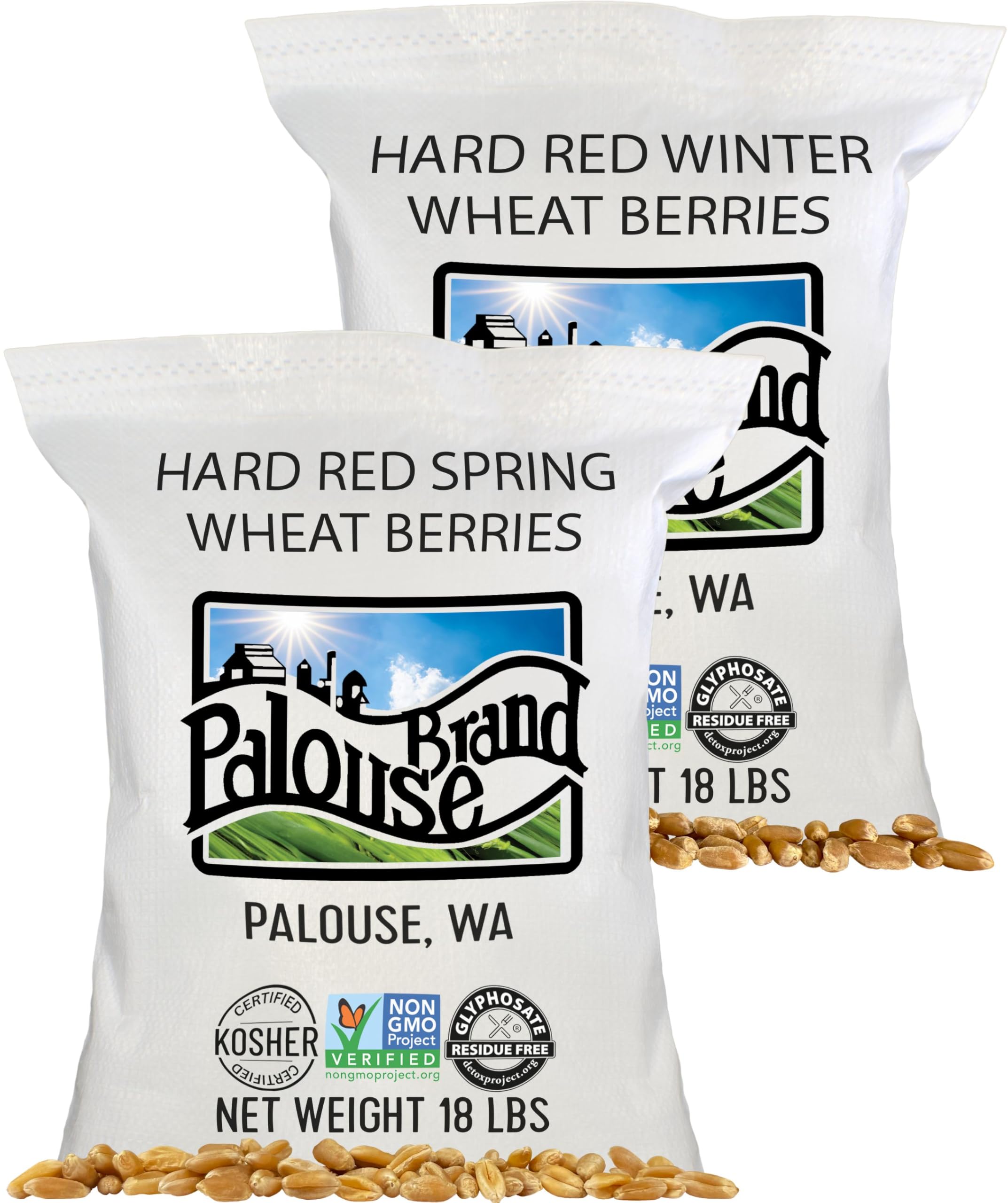 Hard Spring Wheat Berries Glyphosate Residue Free Non GMO 36 lbs