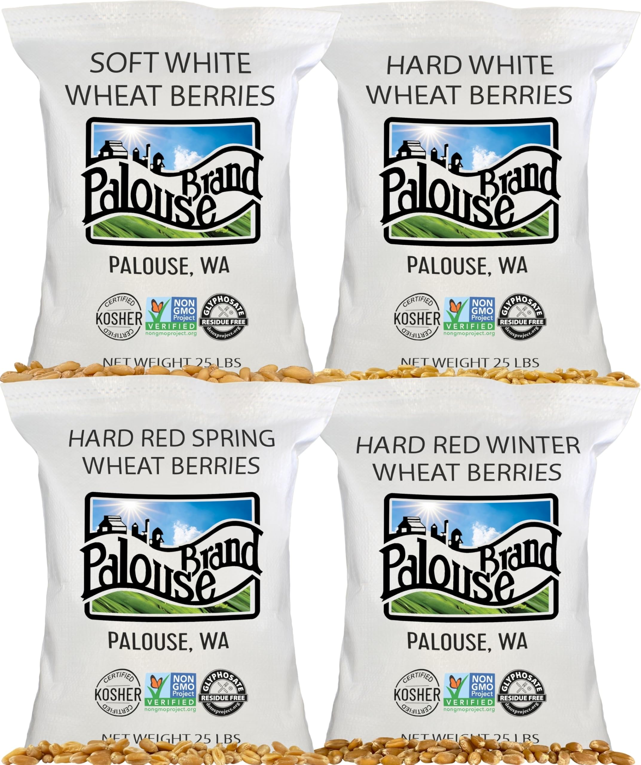 Hard Spring Wheat Berries Glyphosate Residue Free Non GMO 36 lbs