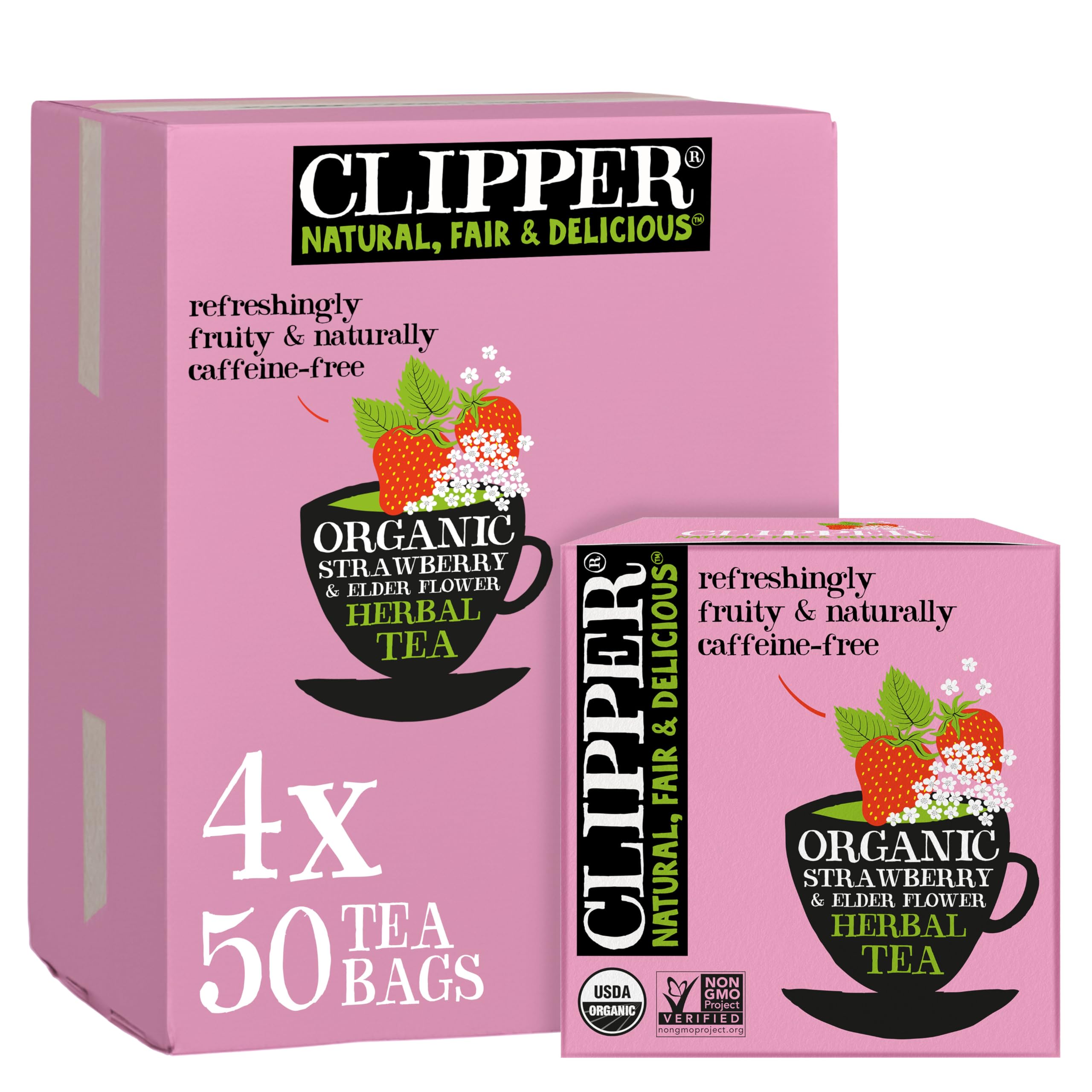Clipper Organic Lemon & Ginger Herbal Tea, 50 Tea Bags