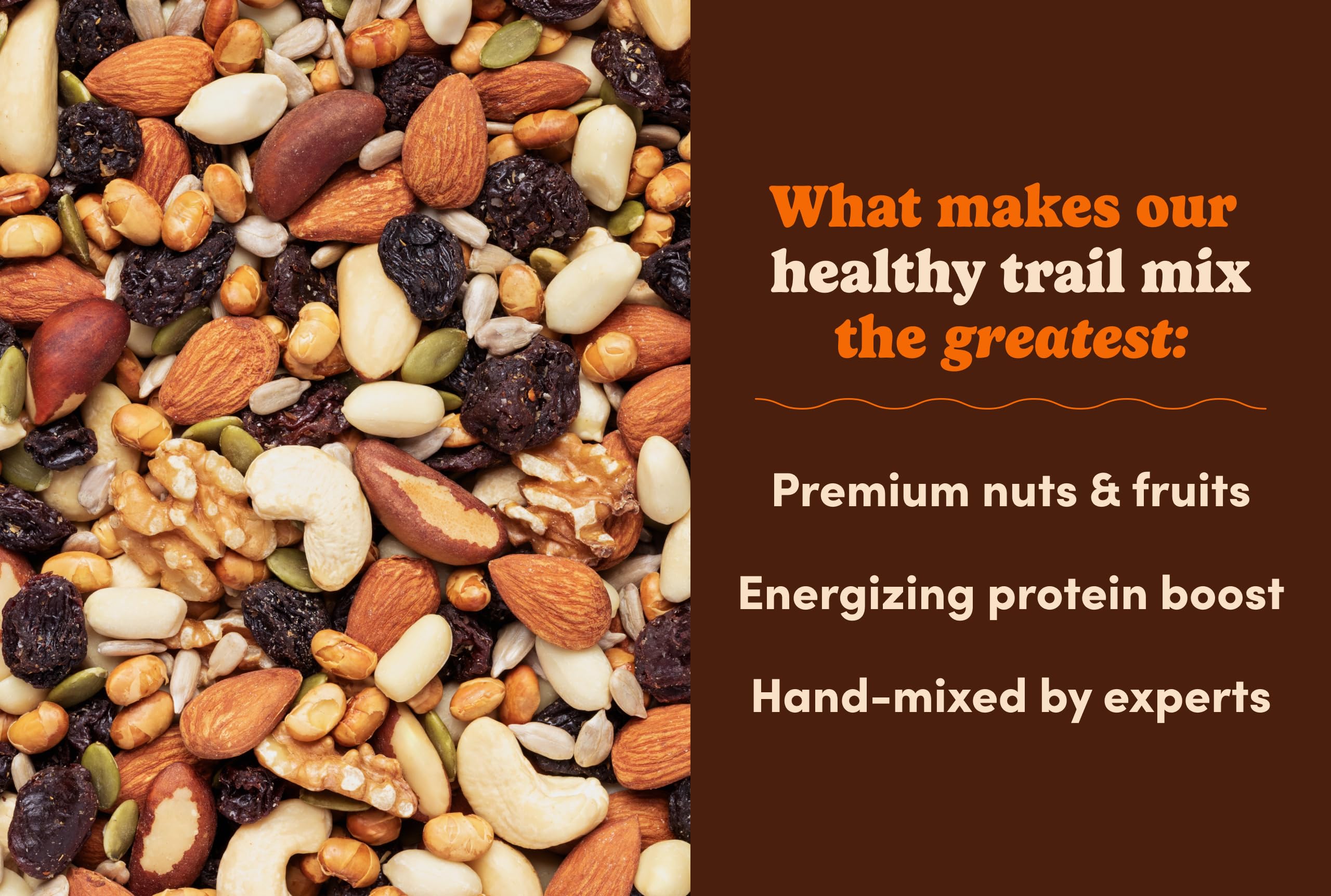 Healthy Trail Mix with Dried Fruit Mixed Nuts & Seeds Gluten Free 30 oz