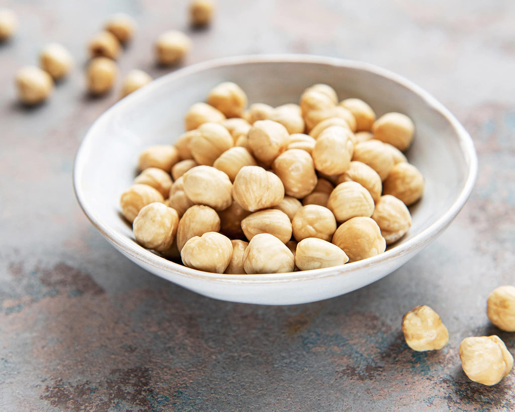 Organic Blanched Hazelnuts Raw Whole Unsalted Bulk