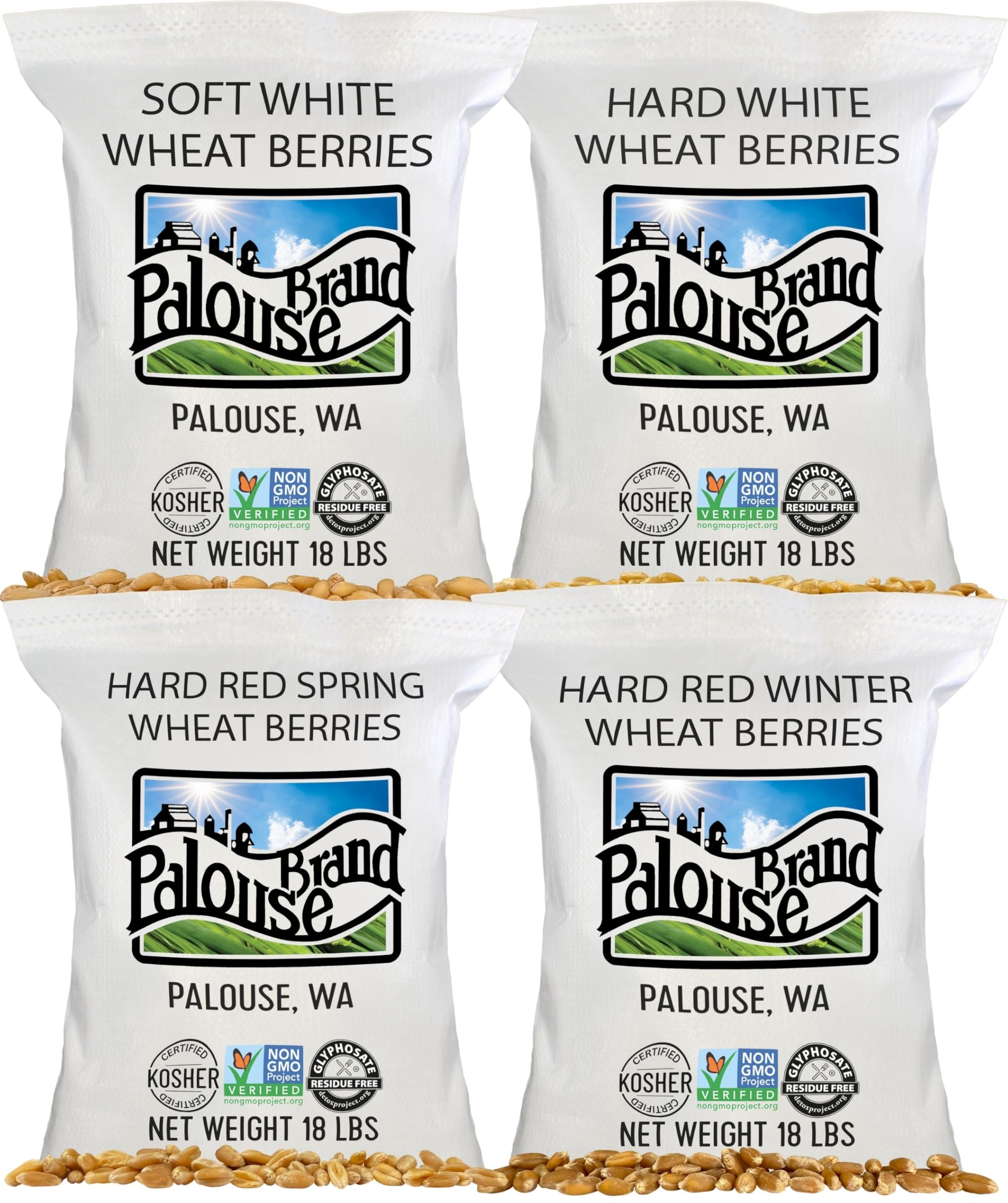 Hard Spring Wheat Berries Glyphosate Residue Free Non GMO 36 lbs