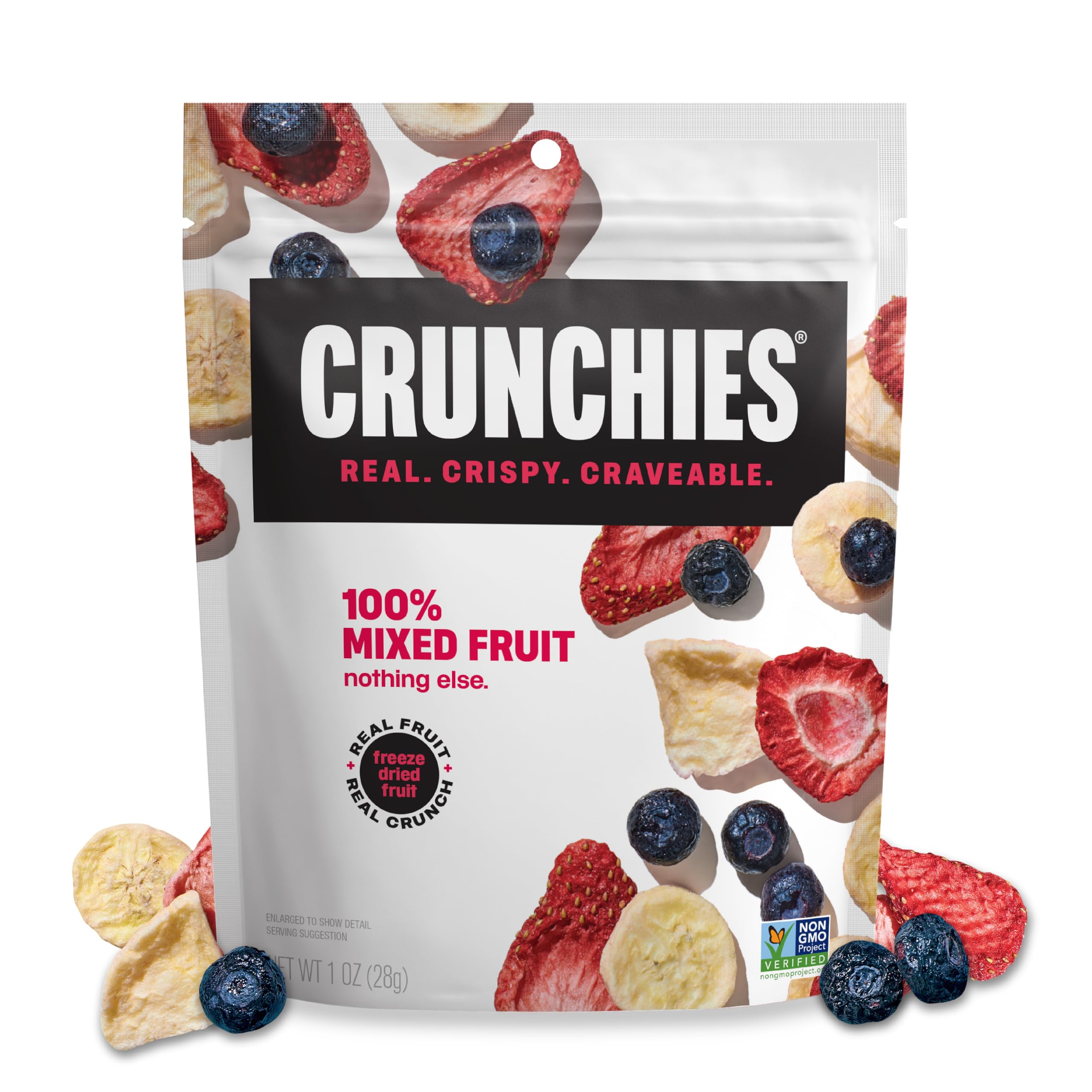 Freeze Dried Fruit Snack Packs All Natural Non GMO Pack of 6